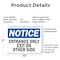 Signmission Entrance Only Exit On Other Side OSHA Notice Sign, Plastic, 10in W x 7in L, 2PK OS-2PACK-NS-P-710-L-12106 - alternate 5